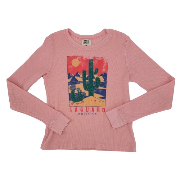 Anthropologie Tops - Anthropologie Back When Pink Long Sleeved Desert Thermal Size Medium